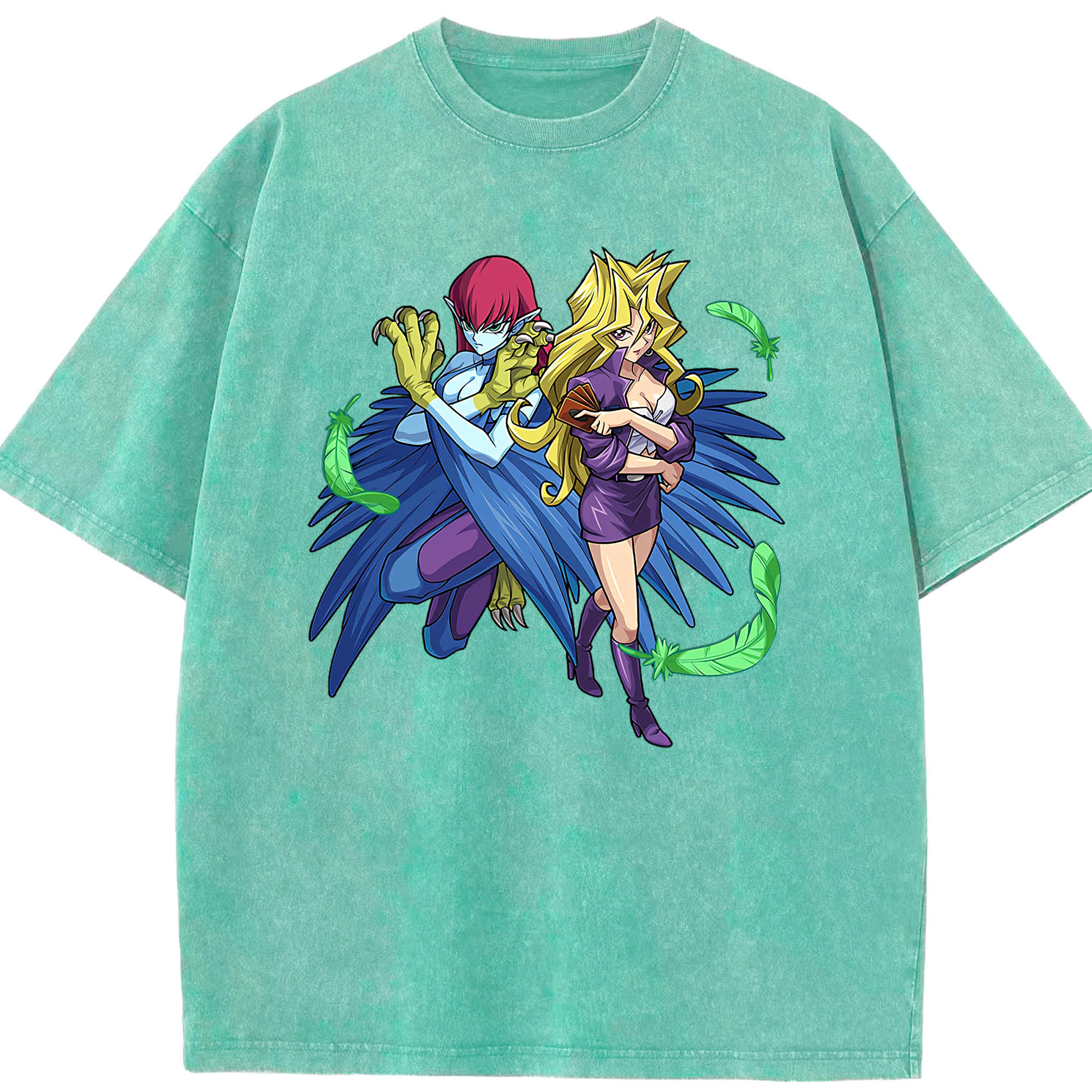 （画像用） 遊☆戯☆王 Yu-Gi-Oh! 綿100% ヴィンテージ風 半袖Tシャツ（フロントプリント）